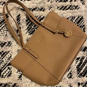 MK Tote Bag with gold embellishment